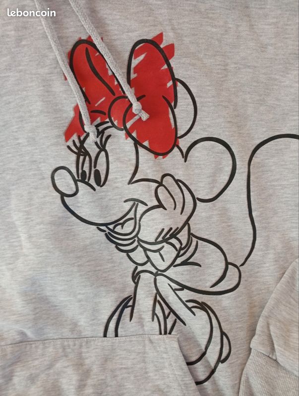 Sweat à capuche gris Minnie Mouse Disney – Taille M (40/42) (image 4)