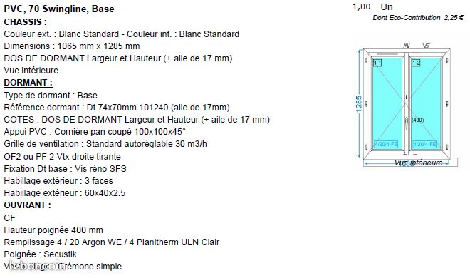Fenêtre PVC Neuve (image 3)
