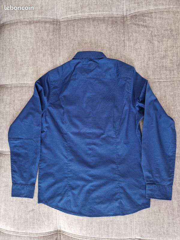 Robe chemise manches longues en denim pour fille Bleu - 3 ans - Robe - Fille