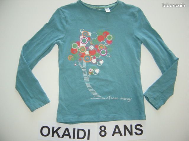 T shirt 8 ans okaidi fille excellent etat (image 1)