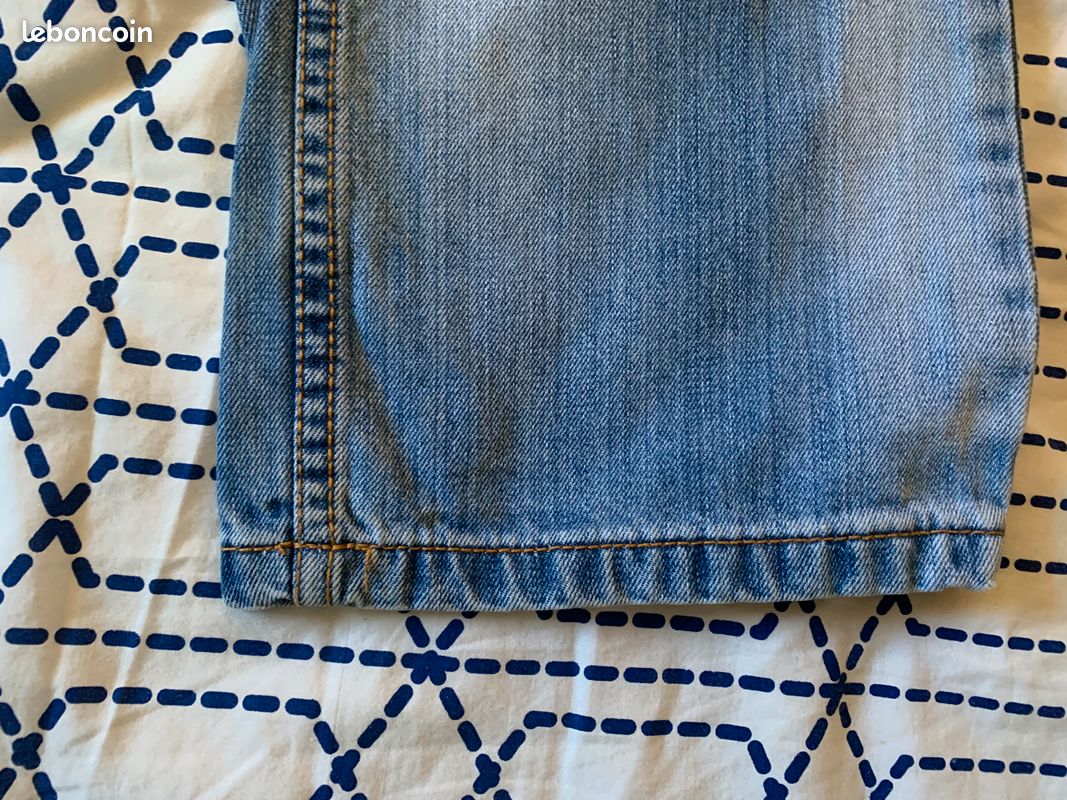Justing jeans bleu Los Angeles W38 pré-déchiré avec empiècement de tissu (image 17)
