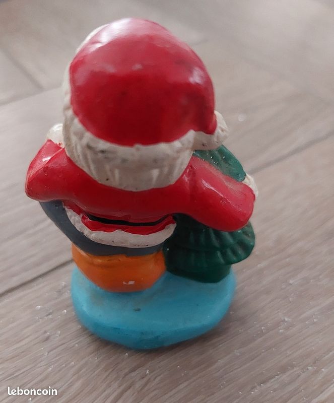 Père Noël (Santa Klaus) En Plâtre Et Farine - Décoration Vintage Occasion