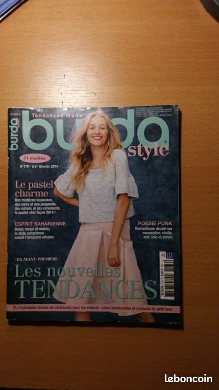 Magazine Burda Style N°170 Février 2014 - Esprit Saharien, Pastel, Complet Avec Planches Patrons