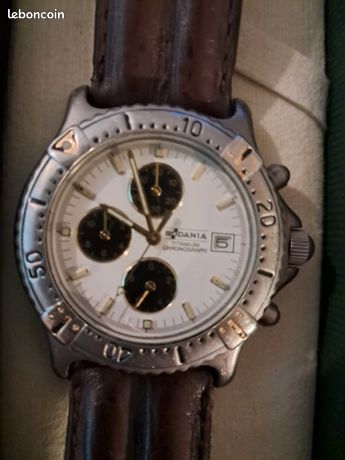 Montre Plongée Rodania Diver 20ATU Automatique Vintage - Boîtier Acier, étanche 200m, Cadran Bleu/argent