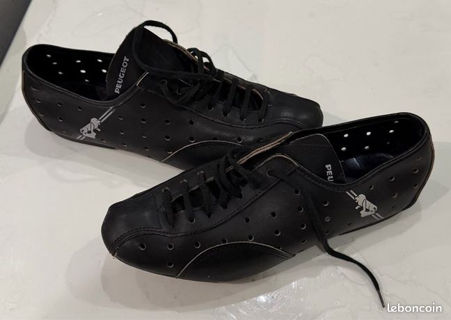 RARE VINTAGE CHAUSSURES CYCLISME CICLISMO 1960 60's AVEC CALE-PIEDS