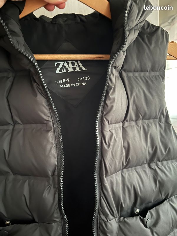 Zara Puffer Jacket Zara Blouson Fille Capuche Doudoune Longue Sans