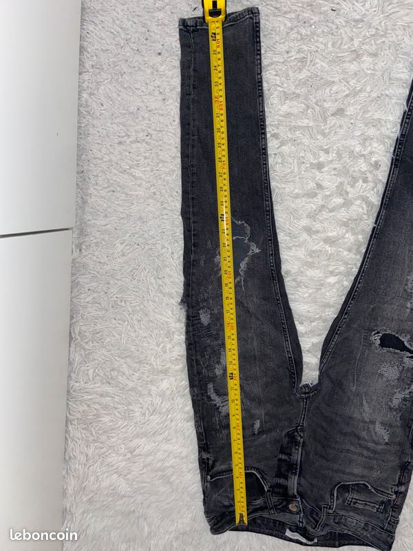 Jean Homme Zara Man Noir - Taille 42 - Peu Porté, Excellent état