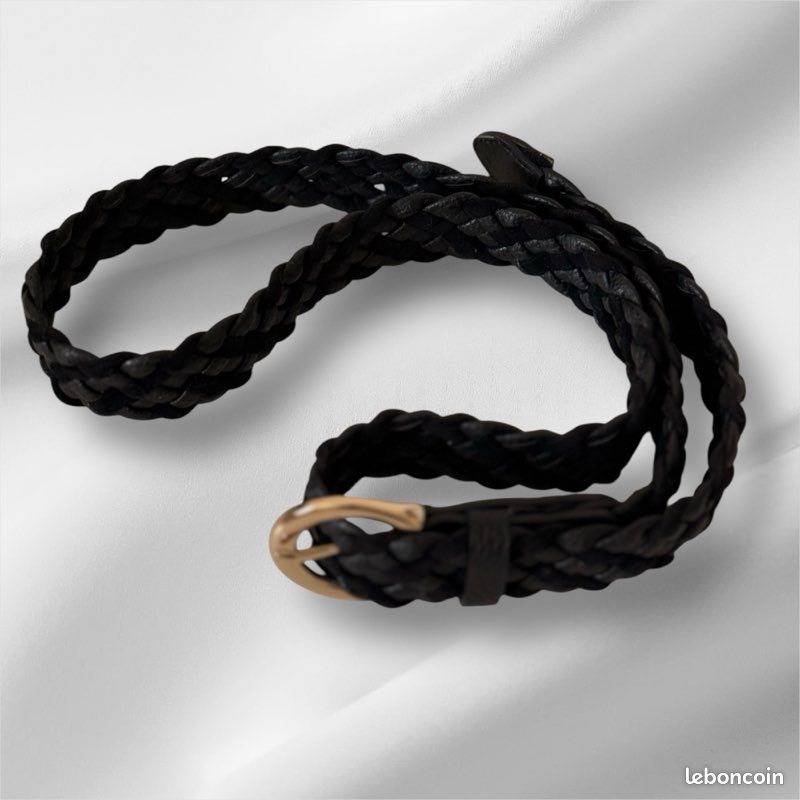 Ceinture Cuir Tressé Ceinture TressÃ©e Femme Noir Isotoner