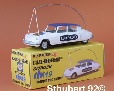 15 Car-Horse Citroën Ds 19 grise avec sa caravane Baillou style Dinky Cij Jrd Norev - Collection