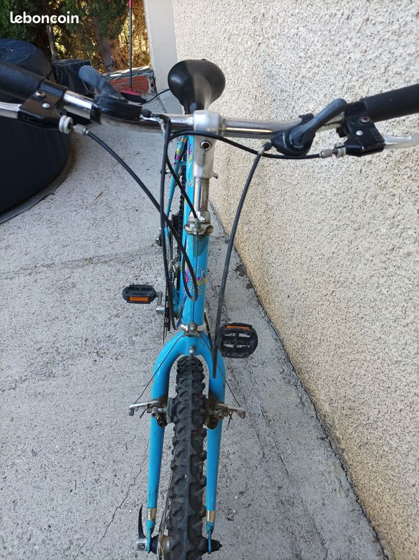 Guidon Vintage Answer Hyperlite EA70 VTT 25.4mm Bleu Turquoise (années 90)