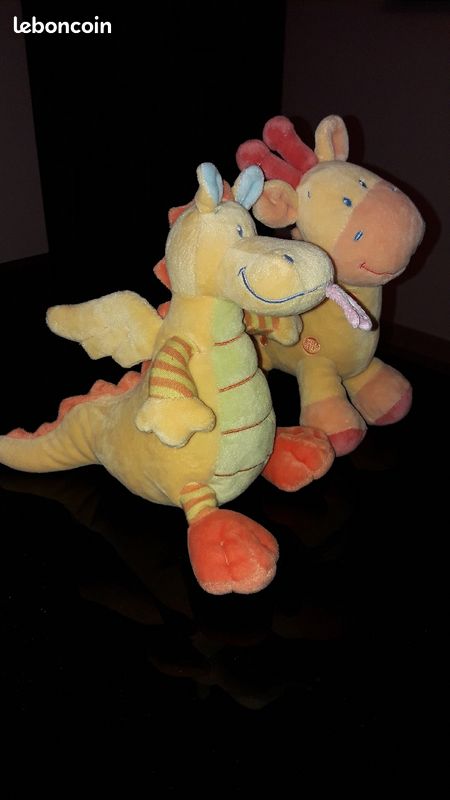 Peluches assorties girafe dragon (image 2)