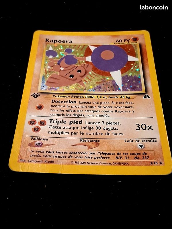 Carte Pokemon Kapoera 3/75 Edition 1 (image 2)
