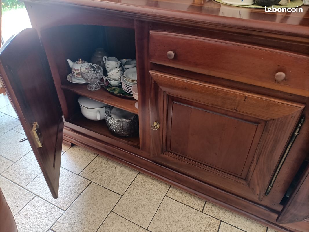 Superbe Buffet Bas En Merisier Massif – Marron, 176cm, Neuf, Fabrication Artisanale