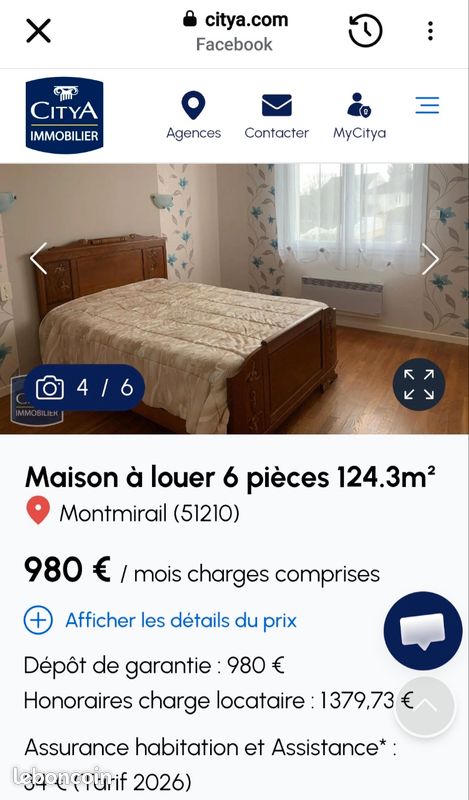 Maison 6 pièces 125 m² · à Margny · 125 m² · 980 €