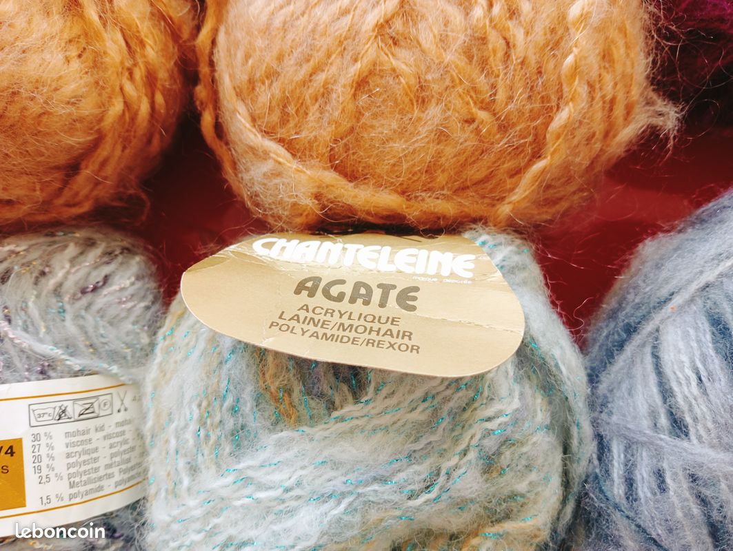 Lot pelotes laine mohair (image 4)