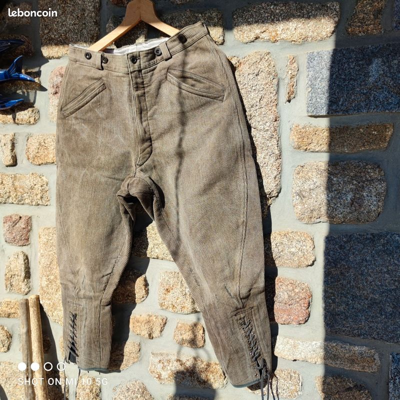 Pantalon Chasse équitation Vintage 1950 – Homme/Femme XS, Brun, Sans étiquette