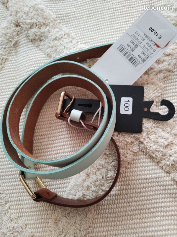 Ceinture bicolores en cuir (image 3)
