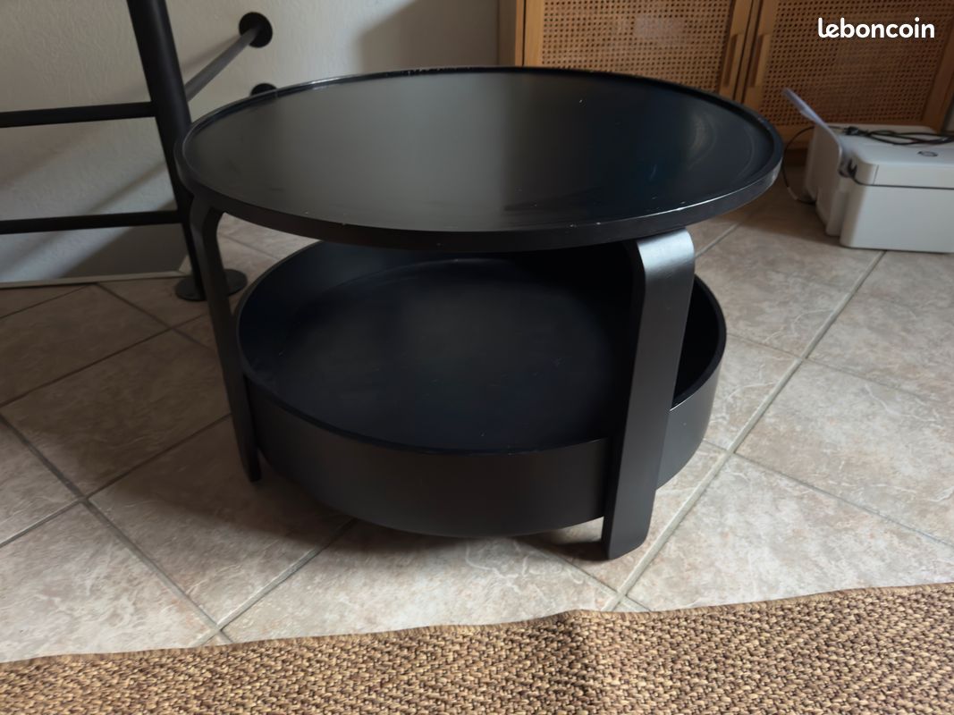 Table basse ronde noir IKEA Borgeby 70cm (image 2)