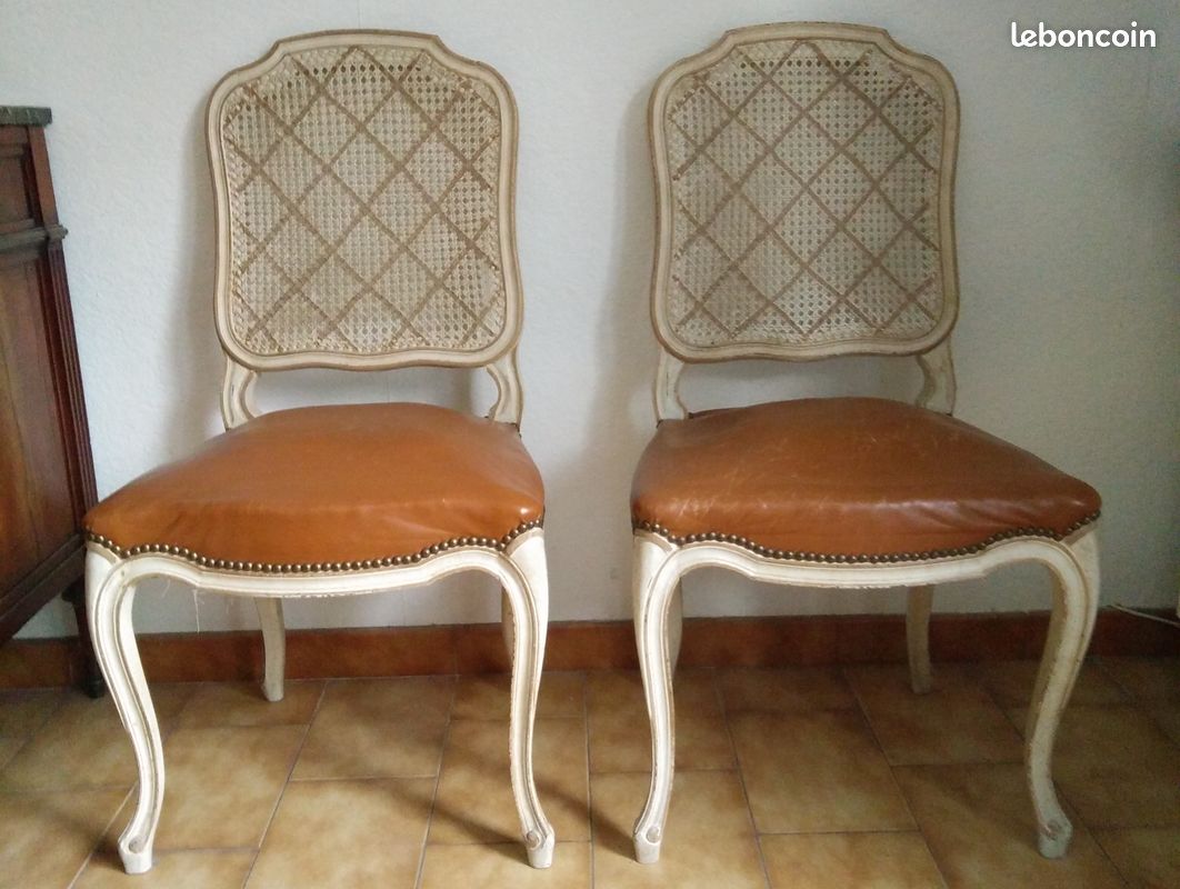 Ensemble / lot de 6 chaises de style Régence / Louis XV de qualité (image 1)
