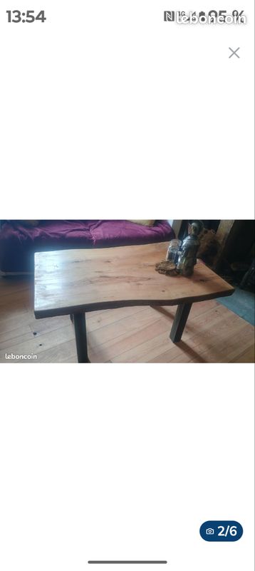 2 Tables chêne massif, table a mangé et table salon (image 7)