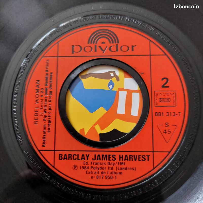 Vinyle/45t Barclay James Harvest: I've got a feeling / Rebel woman, année 1984 (image 5)