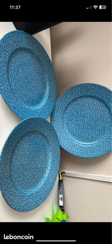 6 assiettes à dessert corail - Francesca