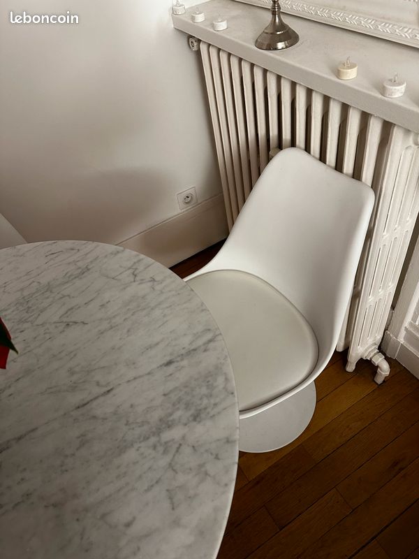Table à manger marbre blanc (image 3)