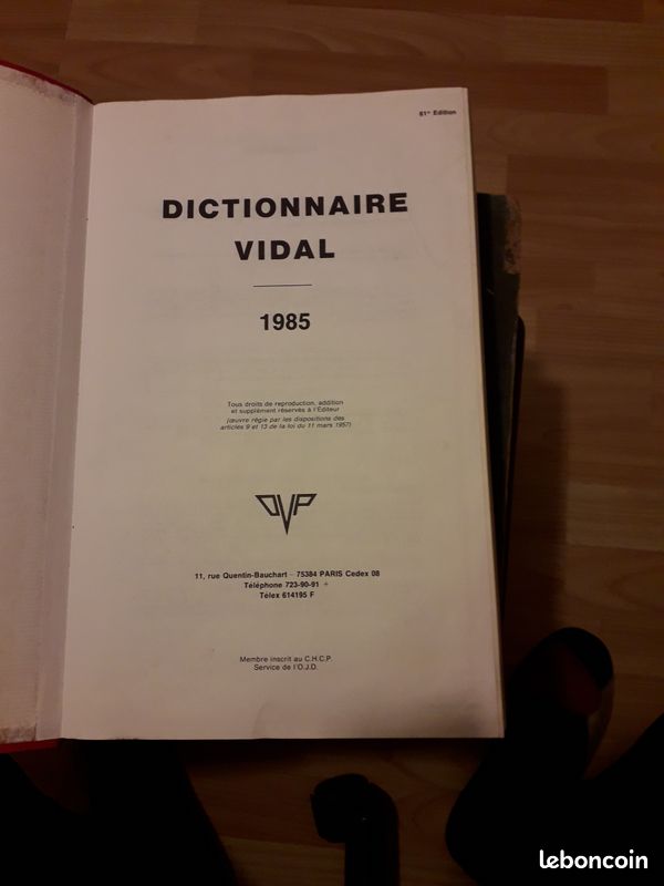 Dictionnaire VIDAL 1985 (image 3)