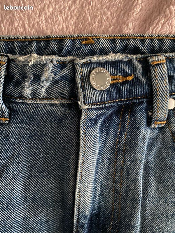 Mini Jupe En Jean L.O.G.G. Par H&M Taille 36 Bleu - Boutonnage Devant