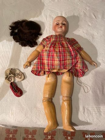 belle et grande poupée ancienne 301 Unis France de 56 cm