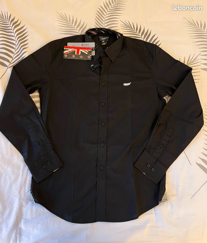 Chemise Noire Chemise Classic All Black Homme Chemise Homme