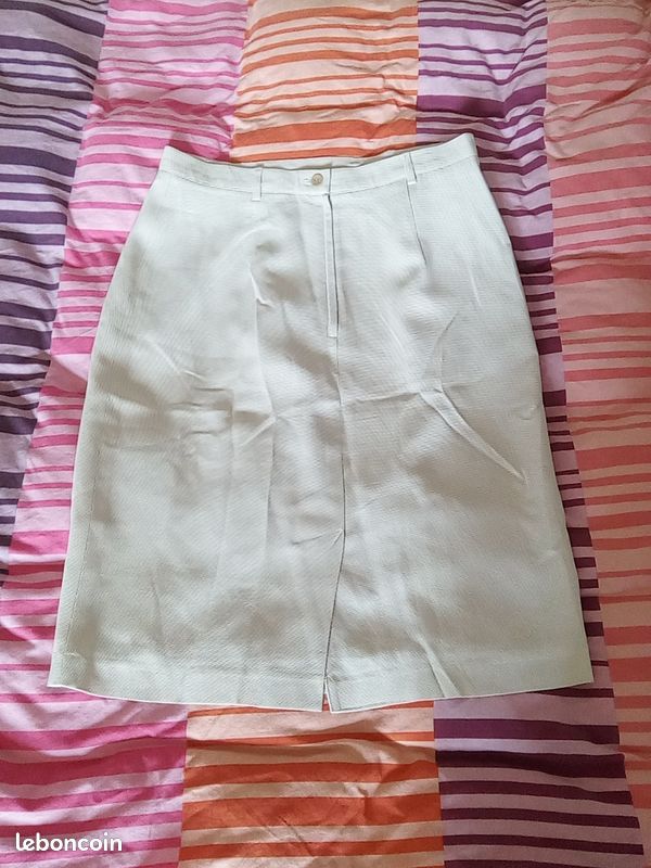 Jupe En Lin Beige Gérard Darel - Taille 42 - Occasion En Très Bon état
