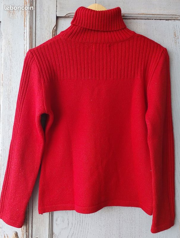 Pull col roulé vintage rouge taille 36-38 - danayel (image 7)