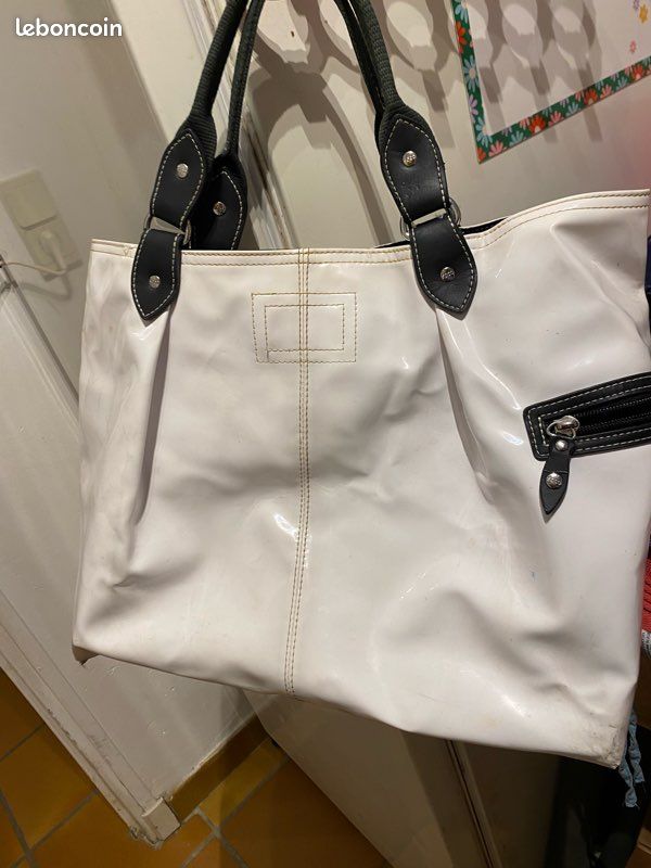 Sac à main Soco réversible vernis blanc Accessoires Bagagerie