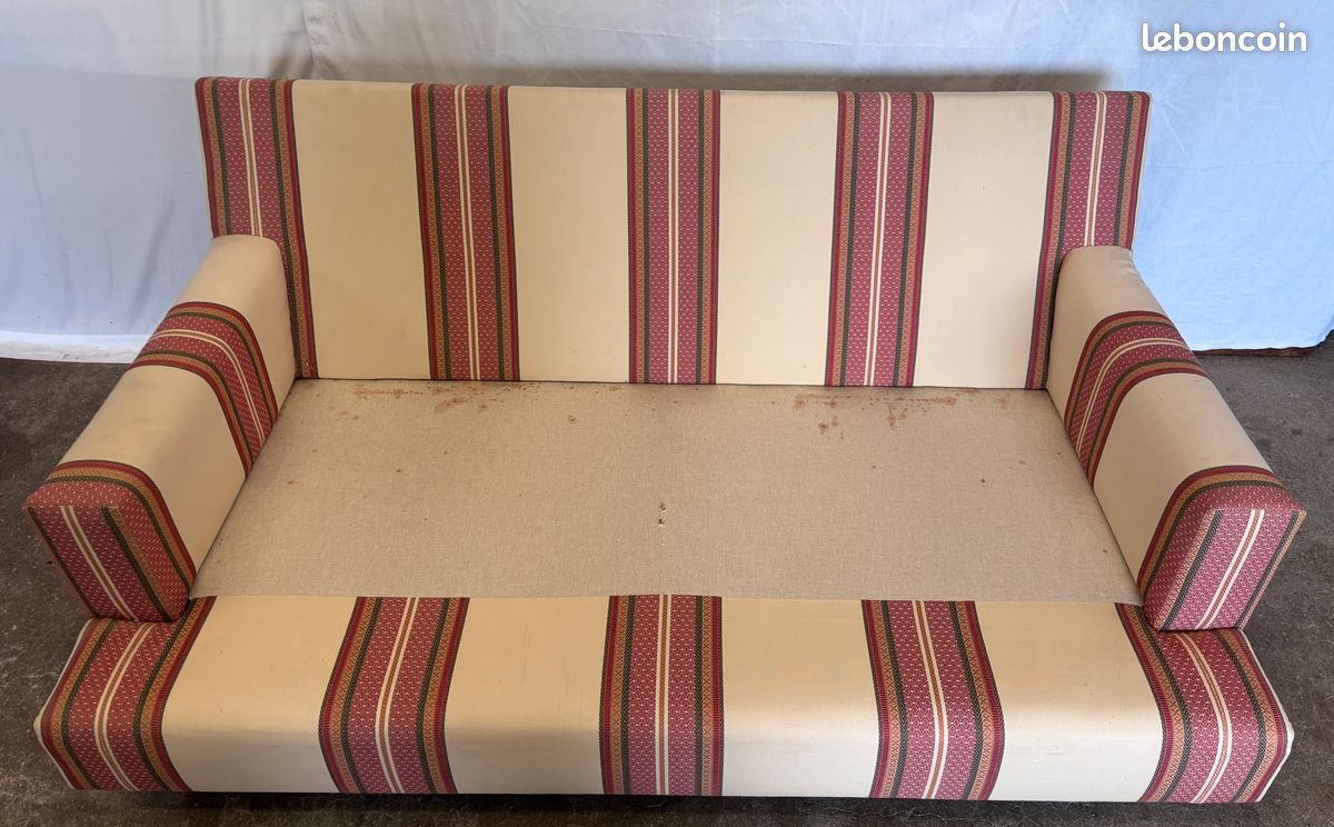 [PAIRE DISPONIBLE] Canapé 2/3 Places – Style Classique à Rayures (image 8)