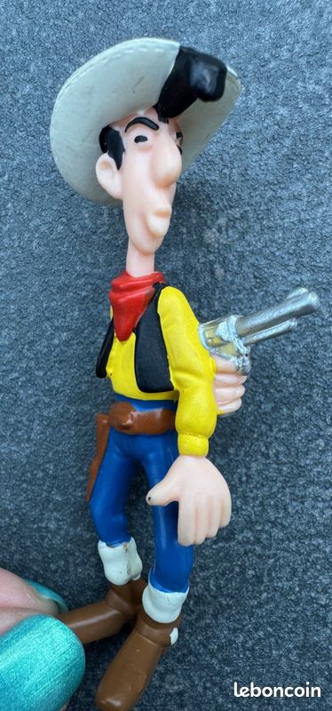 Plastoy Porte-Clefs Lucky Luke 2 Pistolets - Porte-Clés Officiel 8 Cm