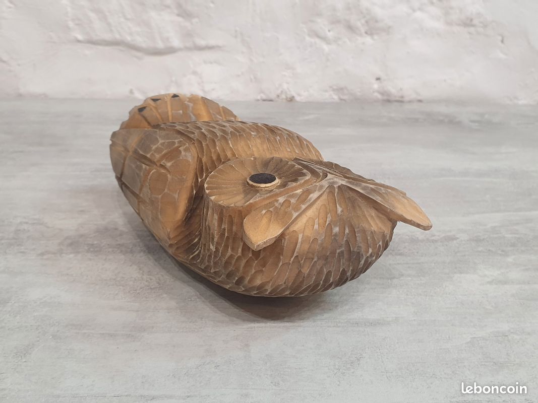 Chouette En Bois Sculpté à La Main – Indonésie – 5 Cm – Commerce équitable