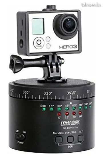 Rotule panoramique électronique pour Time Laps - SEVENOAK SK-EBH01 Pro + accessoires (image 2)