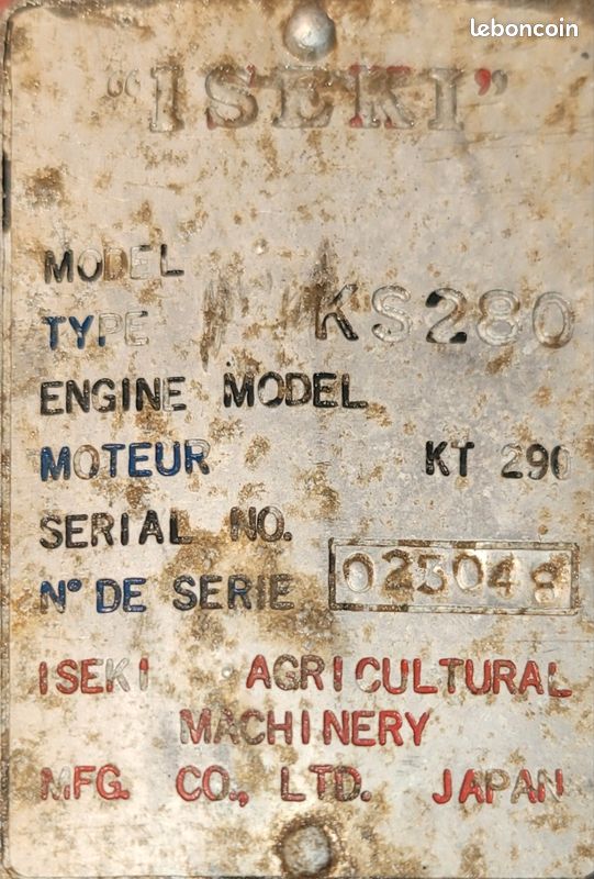 Motoculteur ISEKI KS280 (image 7)