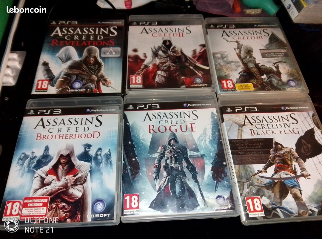 ALL 7 Assassins Creed Games for PS3 (PlayStation 3 Bundle Lot