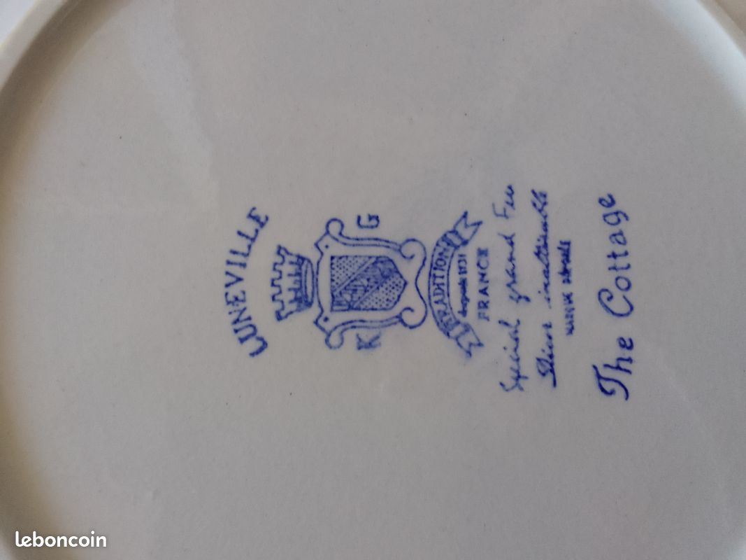 4 assiettes creuse grand feu luneville modele the cottage (image 9)