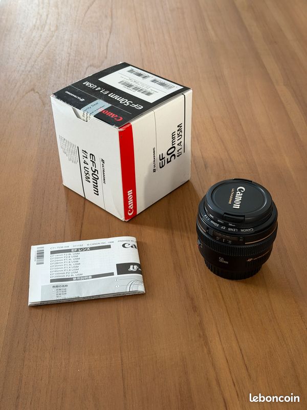 Objectif Canon EF 50 Mm F/1.4 USM - Occasion Comme Neuf - Boîte D'origine - Monture Canon