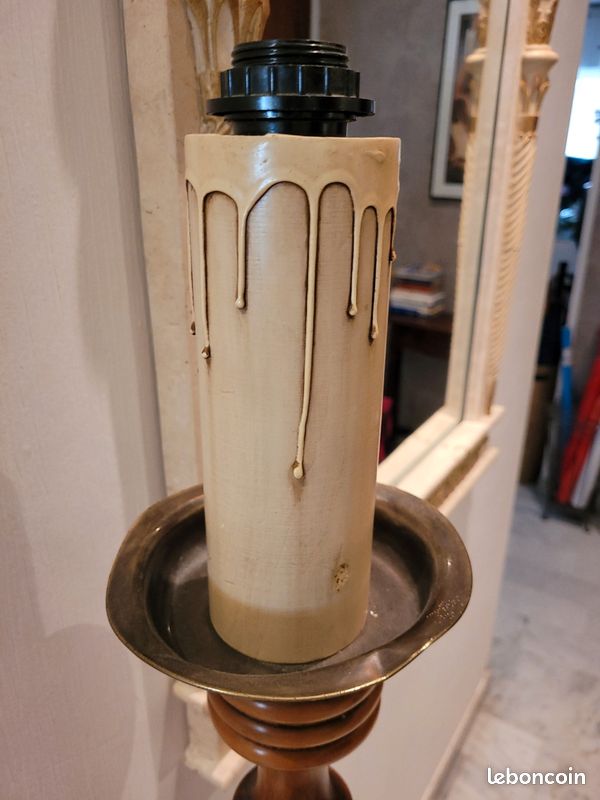 Lampe vintage en chêne massif espagnol (image 2)