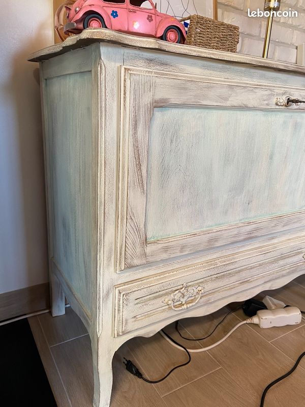 Commode rustique vintage rétro en bois (image 4)