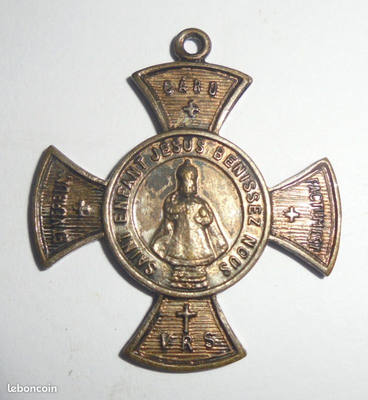 MEDAILLE CROIX RELIGIEUSE CHRETIENNE CATHOLIQUE CROISADE ENFANT JESUS de PRAGUE - La Croix-Sauvegarde de l'Enfant-Jésus de Prague (image 3)