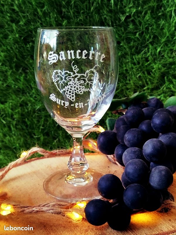 Lot de 6 verres à vin publicitaires " Sancerre" en très bon état (image 2)