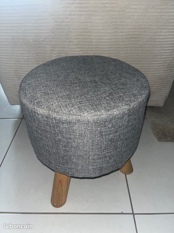 Pouf gris (image 1)