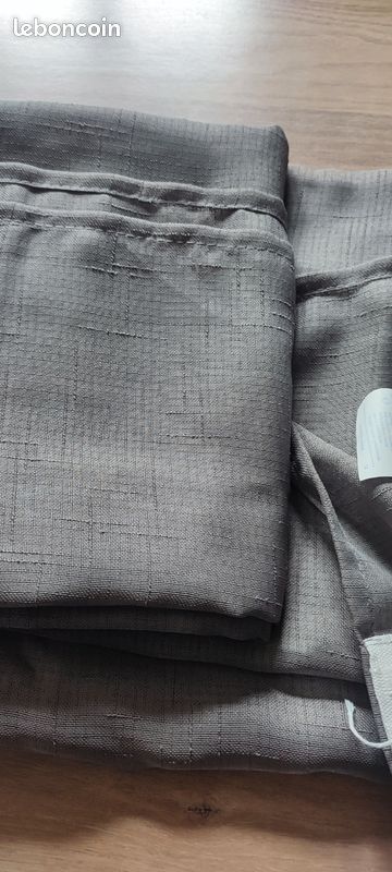 Voilage finition Pattes cachées. Marque Miulee. Taille: 140/260 *2. Gris taupe (image 2)