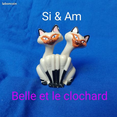 Tableau Brodé Crewel Vintage Années 70, Trois Chats Siamois