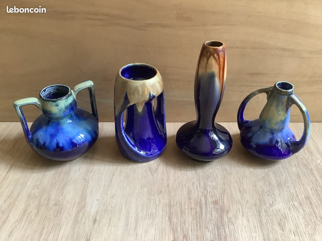 Ensemble 7 céramiques Grès flammés vintage (image 2)